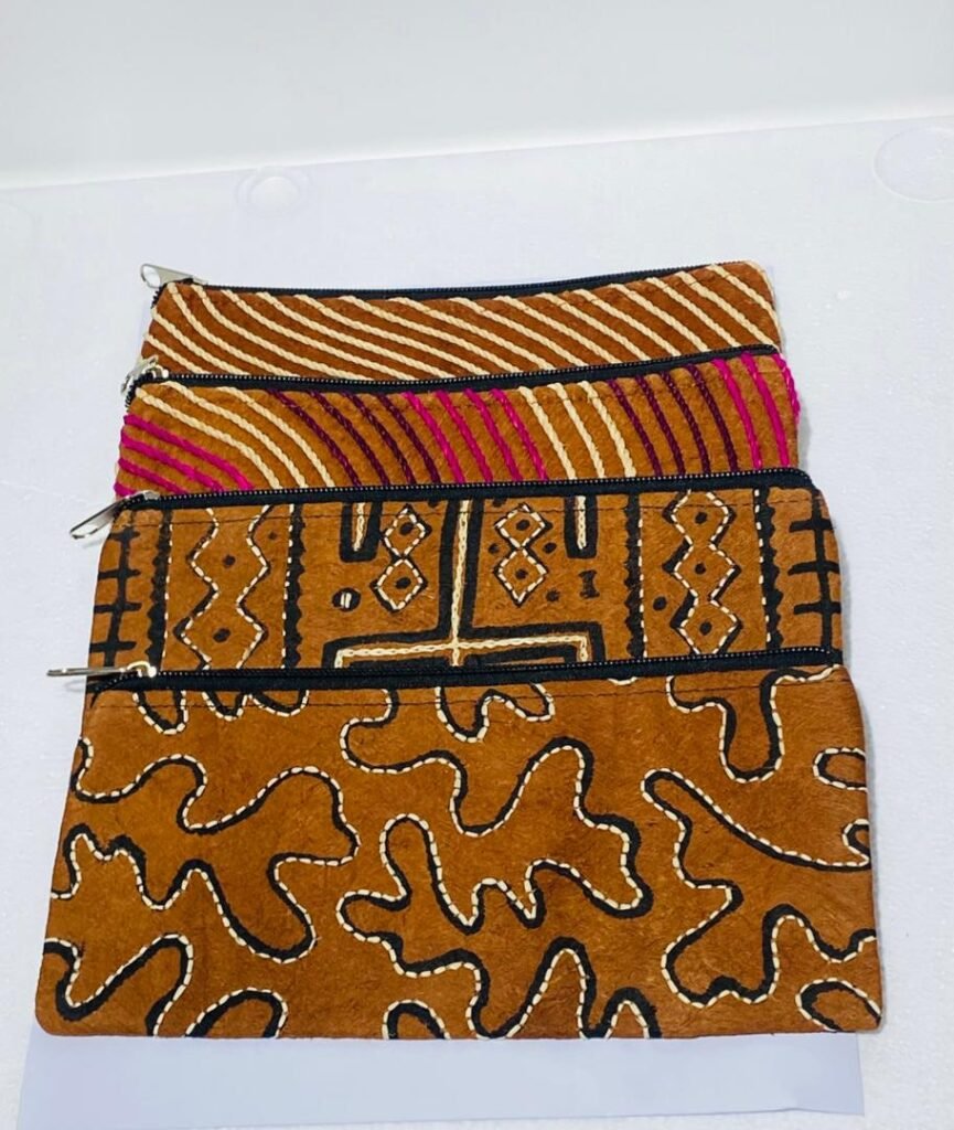 Barkcloth pencil case